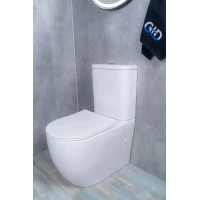 Унитаз-компакт GID Tr2177 безободковый, с сиденьем микролифт, белый