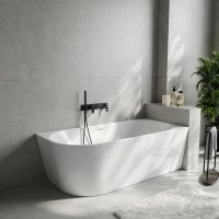 Акриловая ванна Abber AB9502-1.4 R 140x70 см R, угловая, белый