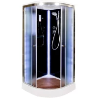 Душевая кабина 90x90x220 см Deto B09SLEDBLACK матовое
