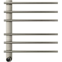 Полотенцесушитель электрический AQUAme AQM3116BN 614,5x520,5, МЭМ левый, никель матовый