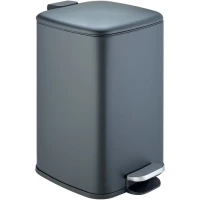 Мусорное ведро WeltWasser Berg BL 10000013411 12л, с педалью, черный матовый