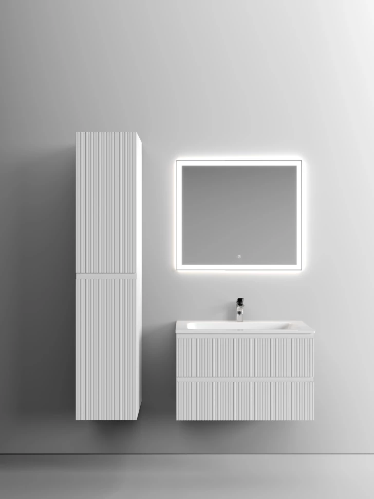 Комплект мебели белый матовый 81 см Sancos Snob T SNT80W + CN7012 + CI800