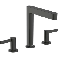 Смеситель для раковины Hansgrohe Finoris 76034340 с донным клапаном, черный хром матовый