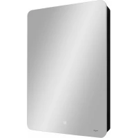 Зеркальный шкаф Reflexion Black RF2001BL 56,8x85,8 см L, с LED-подсветкой, сенсорным выключателем, черный