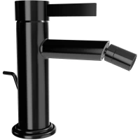 Смеситель для биде Remer Metrica MC20CFP с донным клапаном, черный хром матовый