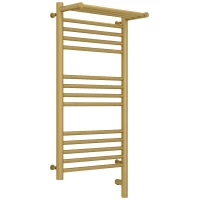 Полотенцесушитель электрический 800x400 золотой матовый МЭМ правый Сунержа Богема с полкой 3.0 032-5807-8040