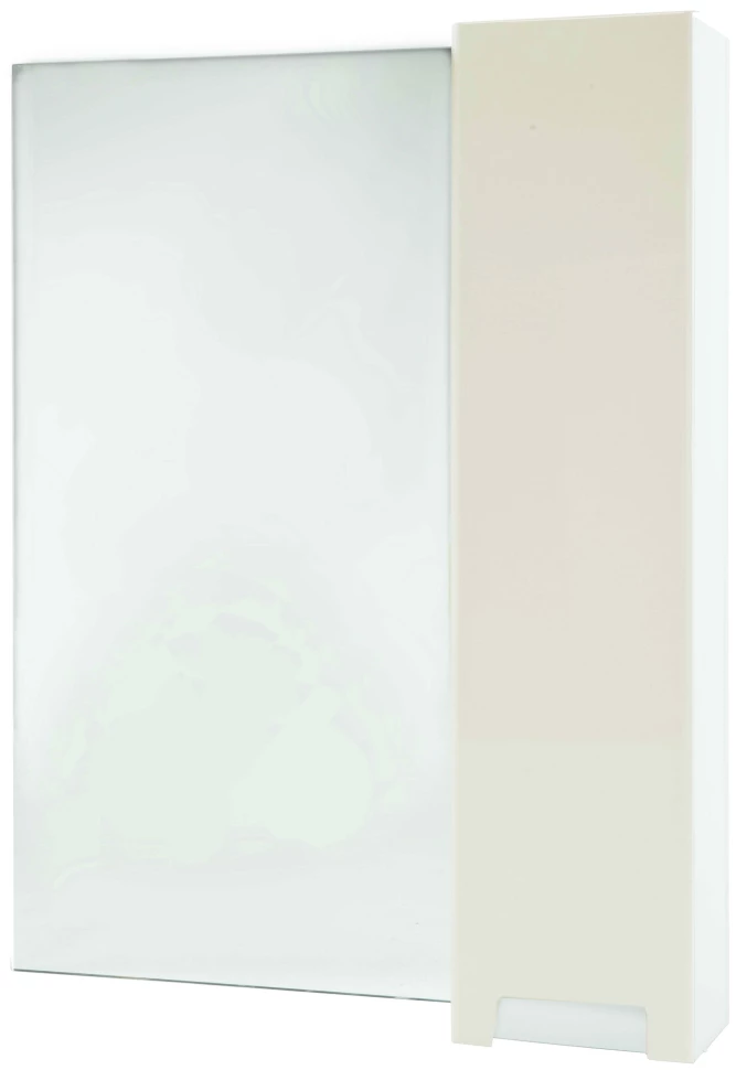 Зеркальный шкаф 58х80 см бежевый глянец/белый глянец R Bellezza Пегас 4610409001070 - фото 1