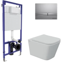 Комплект подвесной унитаз Berges Floe S + система инсталляции Berges Novum F2 043248