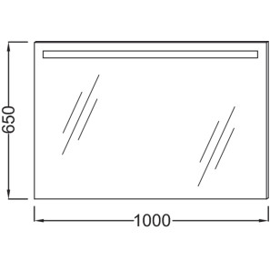 Изображение товара зеркало со светодиодной подсветкой 100*65 см jacob delafon parallel eb1416-nf