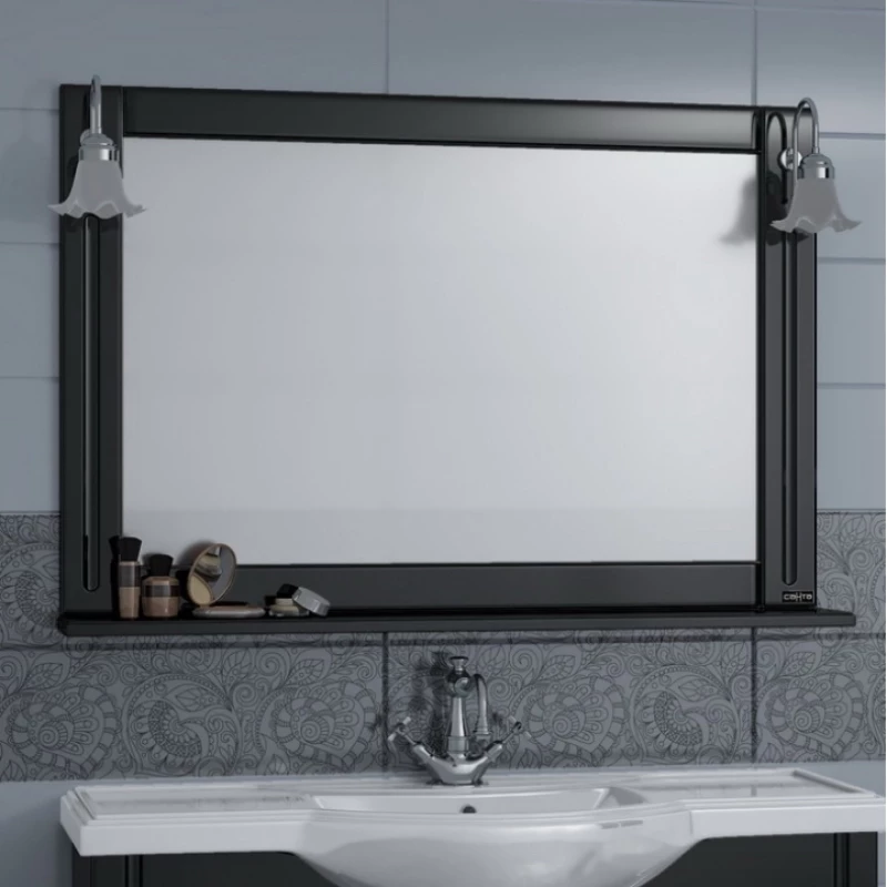 Зеркало 122x81,6 см черный глянец Санта Монарх 700161