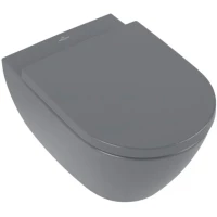 Унитаз подвесной Villeroy & Boch Subway 2.0 5614R0i4 безободковый, графит матовый
