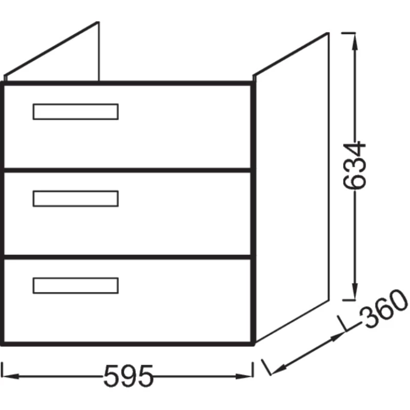 Тумба серый антрацит 59,5 см Jacob Delafon Rythmik EB1306-N14