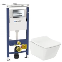 Комплект подвесной унитаз Toto SP CW532Y + TC512F + система инсталляции Geberit 458.125.21.1