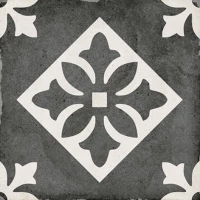 Декор Art Nouveau Padua Black 20x20