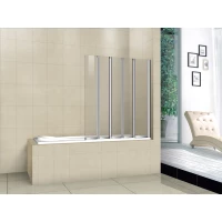 Шторка для ванны Cezares Pratico 120 см прозрачное стекло PRATICO-V-5-120/140-C-Cr