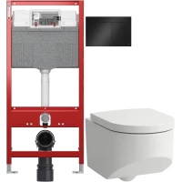 Комплект подвесной унитаз Laufen Sonar 8.2034.1.000.000.1 + 8.9334.1.000.000.1 + система инсталляции Tece 9300302 + 9240407