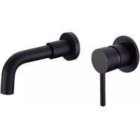 Смеситель для раковины Feramolli Ele BL677-15 встраиваемый, черный матовый