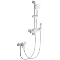 Смеситель для ванны Wonzon & Woghand WW-A31003-MW с душевым гарнитуром, белый матовый