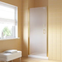 Душевая дверь Vegas Glass EP LUX 60 09 10 L 60 см L, профиль золотой, стекло сатин