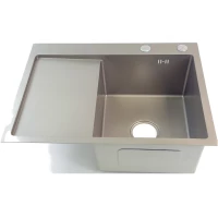 Кухонная мойка Fmark FSC6550T-R 65x50 см, серый