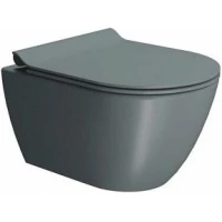 Унитаз подвесной GSI Pura 881604 безободковый, торнадо, агава матовый