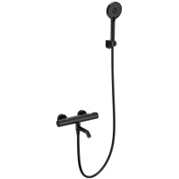 Термостат для ванны Wonzon & Woghand WW-B3029-A1-MB с душевым гарнитуром, черный матовый