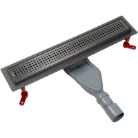Душевой трап (лоток) IDDIS Perfex 975B5GM20DZ 50 см, с решеткой, перфорированный, графит матовый