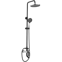 Душевая система Savol S-JD9145AH 228 мм, со смесителем, хром/черный матовый