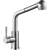Смеситель для кухни G.Lauf ZAP4-E090 с выдвижным изливом, нержавеющая сталь