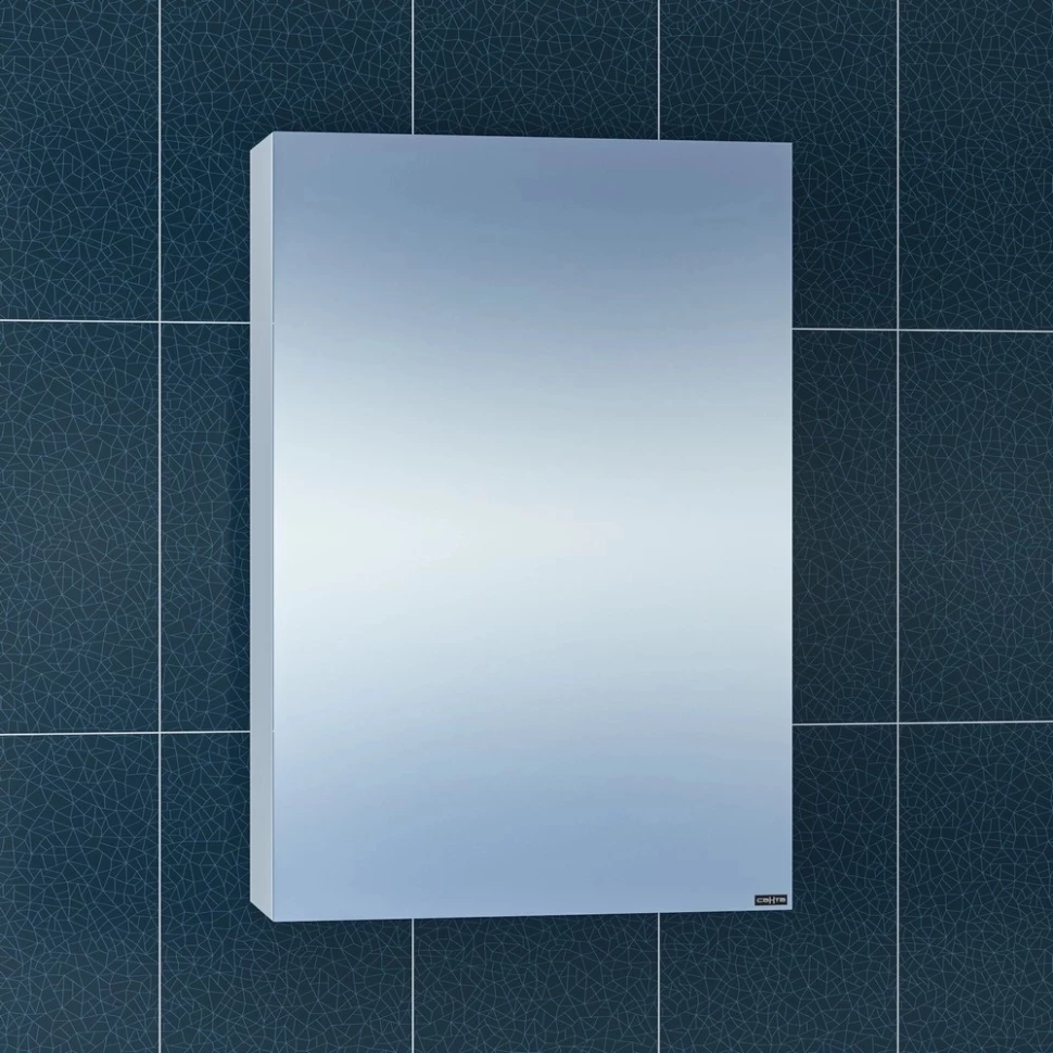 Зеркальный шкаф 50х73 см белый глянец Санта Стандарт 113002 - фото 1