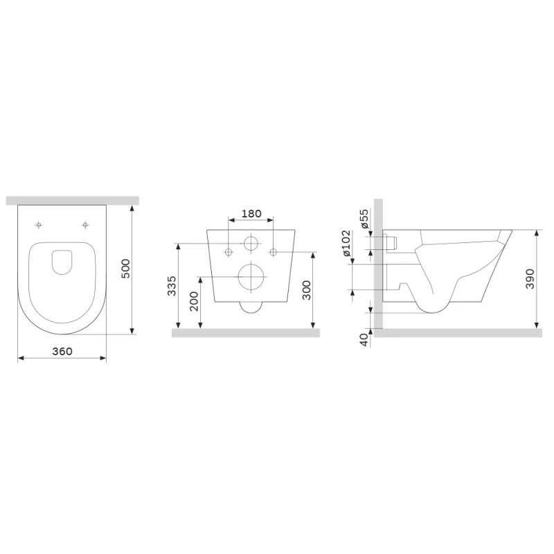 Унитаз подвесной Am.Pm Sense C741701SC безободковый, с сиденьем микролифт, белый