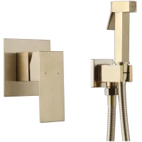 Гигиенический душ Abber Daheim AF8225G со смесителем, золотой матовый