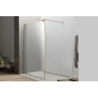 Душевая перегородка Royal Bath Bern RB100-C-GD 99 см, профиль золотой матовый, стекло рифленое