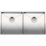 Изображение товара кухонная мойка blanco zerox 400/400-u infino зеркальная полированная сталь 521620