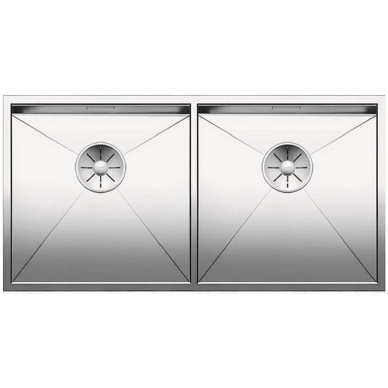 Кухонная мойка Blanco Zerox 400/400-U InFino зеркальная полированная сталь 521620