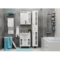 Комплект мебели белый глянец 60,5 см Onika Кристалл 106123 + 1WH109652 + 205818