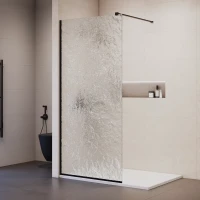 Душевая перегородка RGW WA-55B Walk-in 33105510-234 100 см, профиль черный матовый, стекло лед