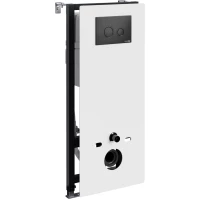 Инсталляция для унитаза WasserKRAFT Abens 20 20TLT.010.ME.WH.MB01 с кнопкой смыва, черный матовый