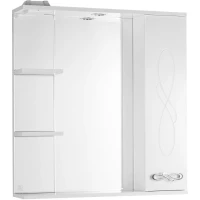 Зеркальный шкаф 75x83 см белый глянец Style Line Венеция ЛС-00000263