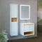 Комплект мебели белый/дуб 62 см Jorno Glass Gla.01.62/P/W + Mol.08.65/W + Gla.02.60/W - 2