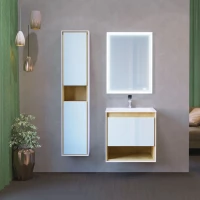 Комплект мебели белый/дуб 62 см Jorno Glass Gla.01.62/P/W + Mol.08.65/W + Gla.02.60/W