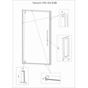 Изображение товара душевая дверь 80 см veconi vianno vn33-80-01-c7 прозрачное