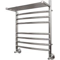 Полотенцесушитель водяной Point Альфа Премиум с полкой П7 PN05156SP 600x532, хром