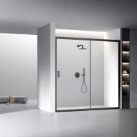 Душевая дверь Veconi Vianno VN60B-200-01-C5 200 см, профиль черный матовый, стекло прозрачное