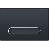 Кнопка смыва Charus Magnus FP.340.DW.01 для инсталляции, черный матовый/хром/черный матовый