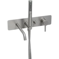 Смеситель для ванны Allen Brau Priority 5.31A06-BN встраиваемый, с душевым гарнитуром, никель матовый