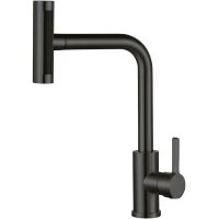 Смеситель для кухни Zorg SH 093 PVD GRAFIT с выдвижным изливом, графит