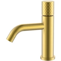 Смеситель для раковины Boheme Stick Diamond 121-MG золотой матовый