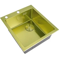 Кухонная мойка Zorg LUX 4551 GOLD 45x51 см, золотой матовый