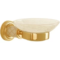 Мыльница Boheme Murano 10903-W-G настенная, золотой/белый